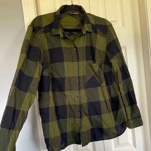 H&M plaid button down shirt (meant to fit oversized)